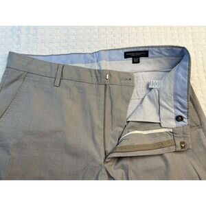 Banana Republic Pants Mens 33x34 Chino Dress Pants Casual Stretch Grey Stripe